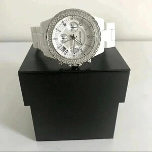 MICHEAL KORS WHITE  RUNWAY WATCH MK 5300